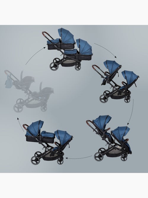 2-in-1-tweelingwagen Twinner, ook geschikt als kinderwagen voor broertjes en zusjes – babyGO - Kiabi 2-in-1-tweelingwagen Twinner, ook geschikt als kinderwagen voor broertjes en zusjes – babyGO - Kiabi