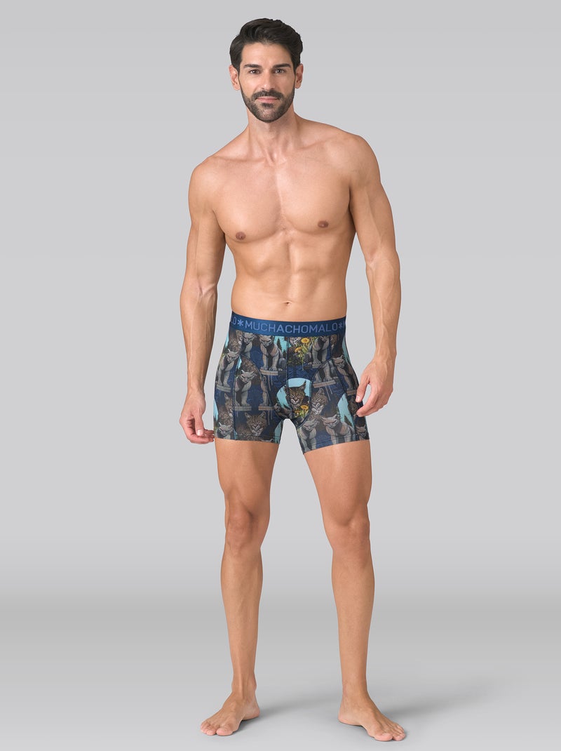 2 pack Muchachomalo boxershorts Blauw Zwart - Kiabi