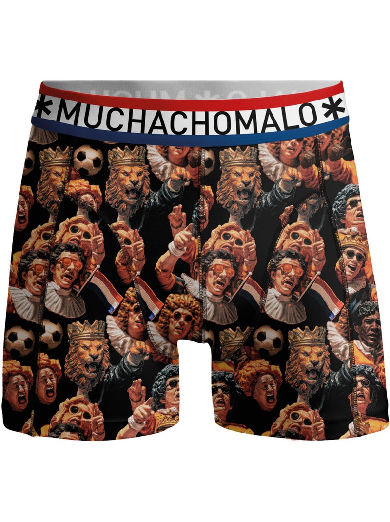 2 pack muchachomalo boxershorts Zwart Oranje Zwart - Kiabi