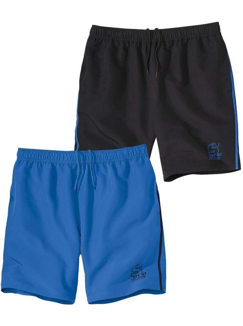 2-pack shorts van lichte microvezel: - ATLAS FOR MEN - Kiabi