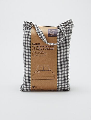 2-persoons dekbedovertrek (240 x 220cm) van katoenen mousseline - Kiabi Home