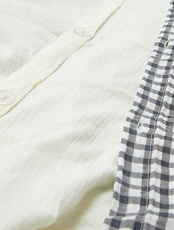2-persoons dekbedovertrek (240 x 220cm) van katoenen mousseline - Kiabi Home