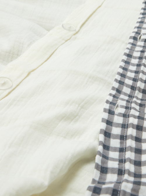 2-persoons dekbedovertrek (240 x 220cm) van katoenen mousseline - Kiabi Home - Kiabi 2-persoons dekbedovertrek (240 x 220cm) van katoenen mousseline - Kiabi Home - Kiabi