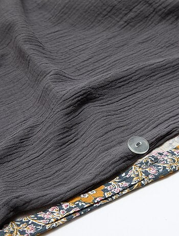 Dekbedovertrek 2-persoons (260x240cm) van katoengaas - Kiabi Home