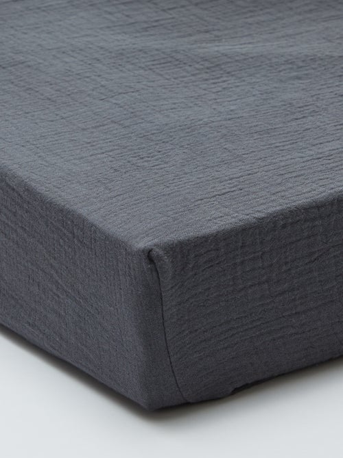 2-persoons hoeslaken (180x200) van zachte, luchtige katoen - Kiabi Home - Kiabi