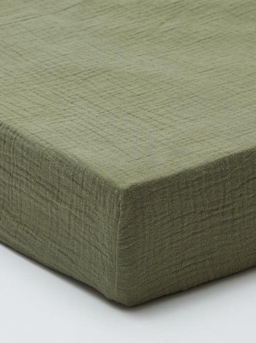 2-persoons hoeslaken (180x200) van zachte, luchtige katoen - Kiabi Home - Kiabi