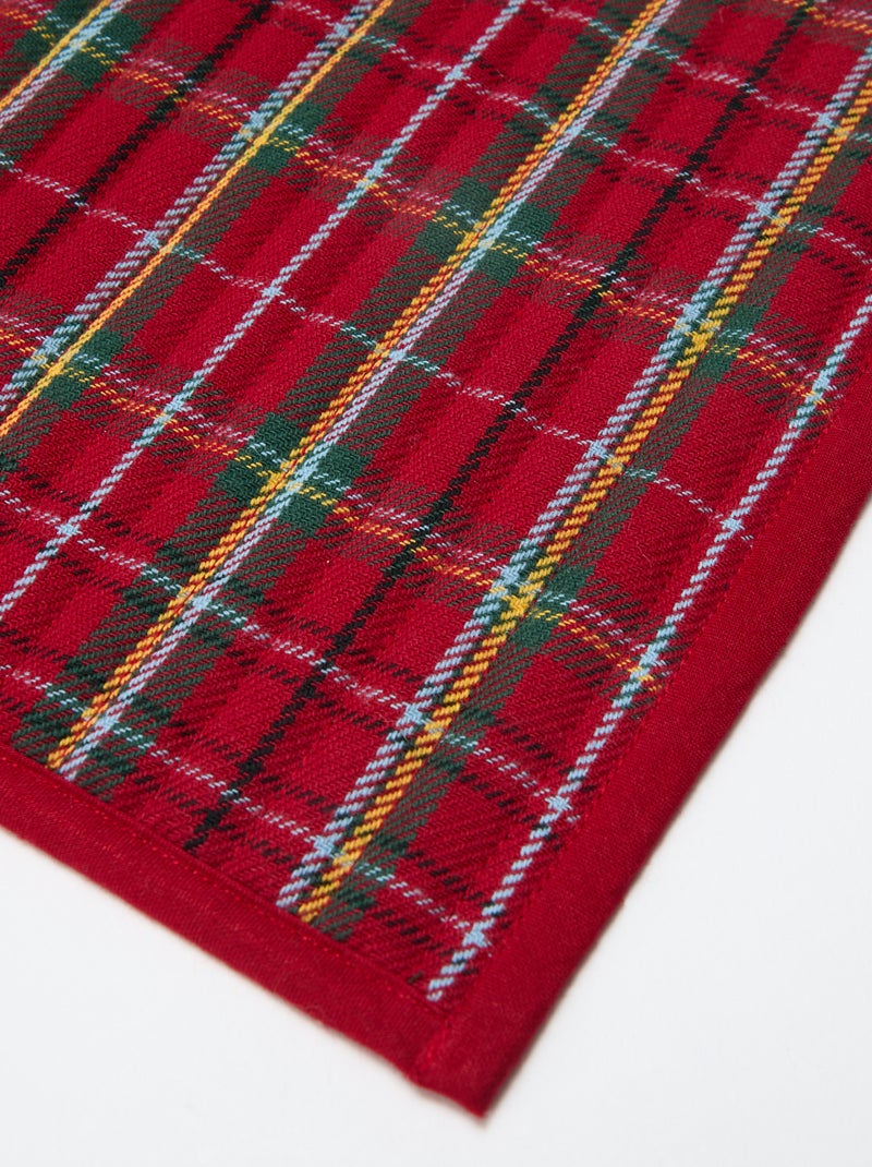 2 sets de table imprimé tartan 'Kiabi & Catherine Painvin' Rouge - Kiabi