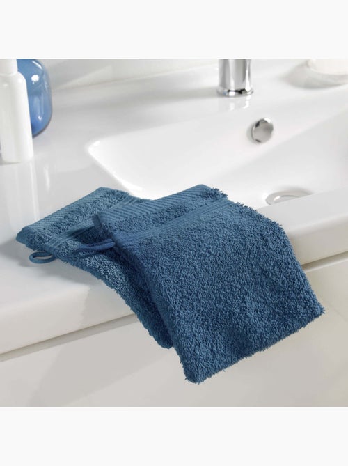 2 washandjes effen badstof tendresse - Kiabi