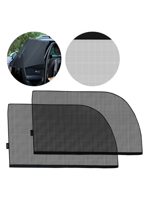 2 x Autozonneschermen 65x100 cm LIONELO – Bedekt 100% van het raam – Universeel – UV-bescherming - Kiabi