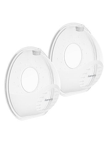 2 x Coques collectrices de lait LIONELO Milky Simple - 2 x 60 ml - Discret - Mains libre - Sans BPA