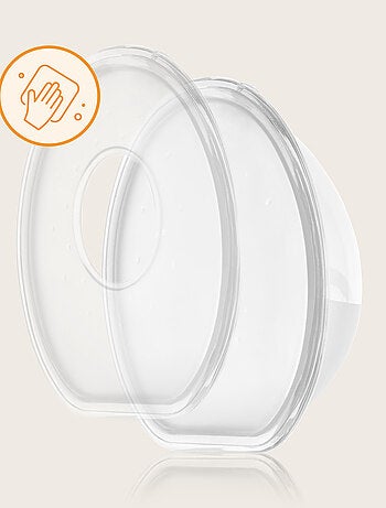 2 x Coques collectrices de lait LIONELO Milky Simple - 2 x 60 ml - Discret - Mains libre - Sans BPA