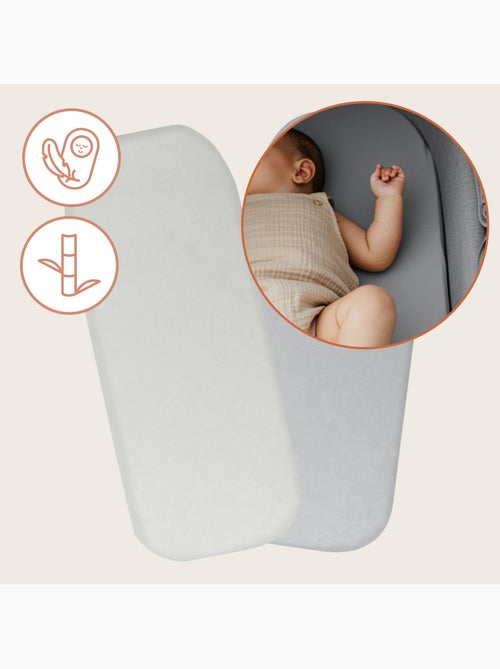 2 x Drap housse bambou pour nacelle - LIONELO - Universelle - 70 x 30 cm - Kiabi 2 x Drap housse bambou pour nacelle - LIONELO - Universelle - 70 x 30 cm - Kiabi