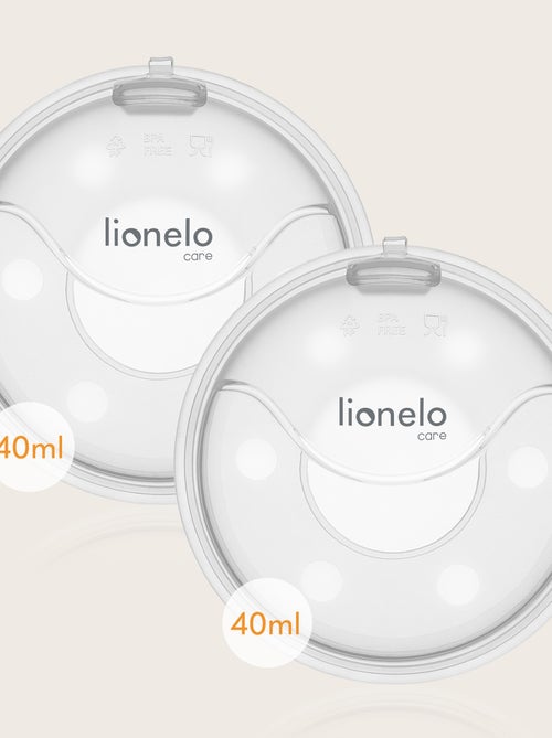 2 x Melkopvangbakjes LIONELO Milky Plus - 2 x 40 ml - Discreet - Handvrij - Gesloten etuis - Kiabi 2 x Melkopvangbakjes LIONELO Milky Plus - 2 x 40 ml - Discreet - Handvrij - Gesloten etuis - Kiabi