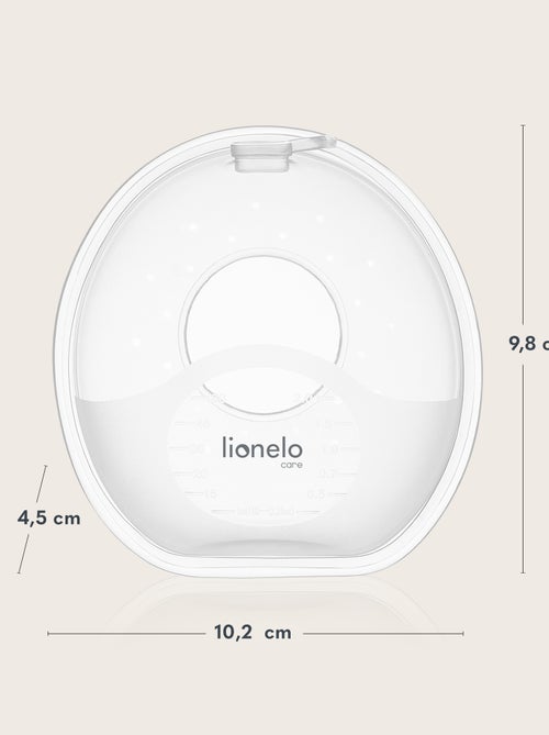 2 x Melkopvangbakjes LIONELO Milky Simple - 2 x 60 ml - Discreet - Handvrij - BPA-vrij - Kiabi