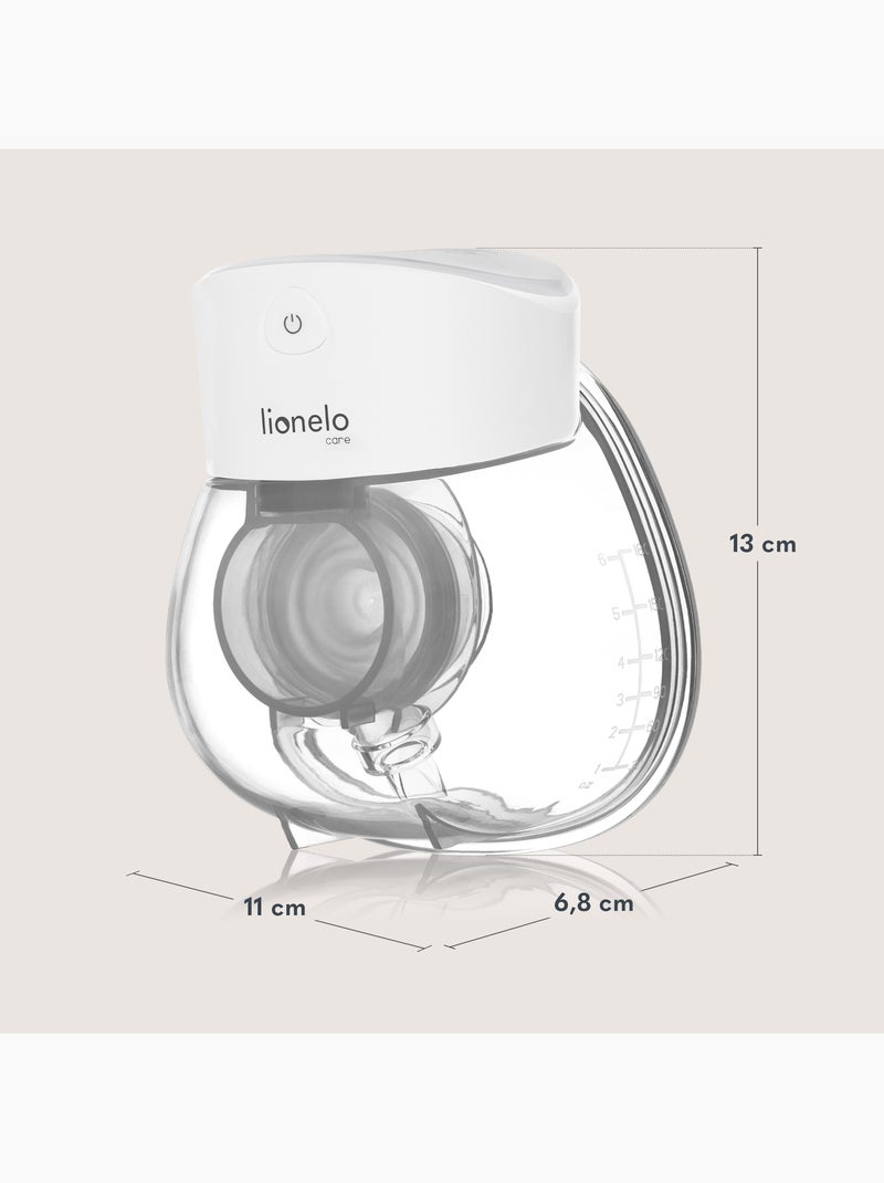2 x Tire-lait mains libres LIONELO Fidi Free Lumi - Lampe - 180ml - 6 Tailles - 3h sans fil Transparent - Kiabi