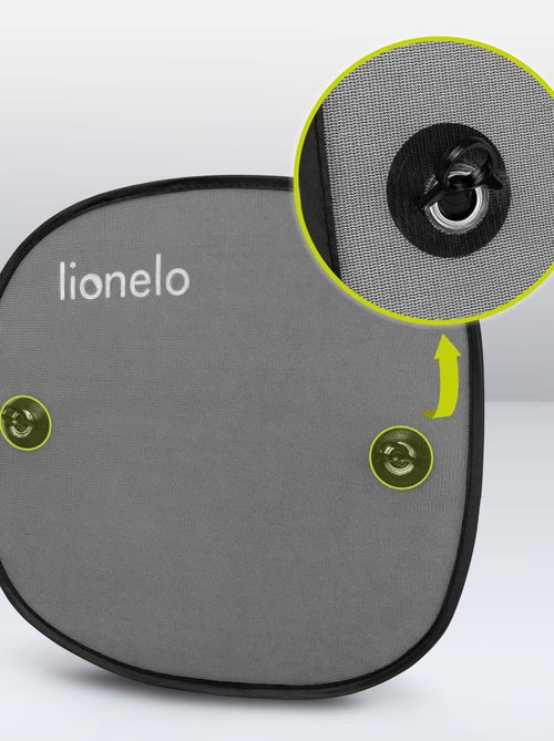 2 x Zonneschermen voor de auto 44 x 38 cm – LIONELO – Universeel voor kinderen – UV-bescherming - Kiabi