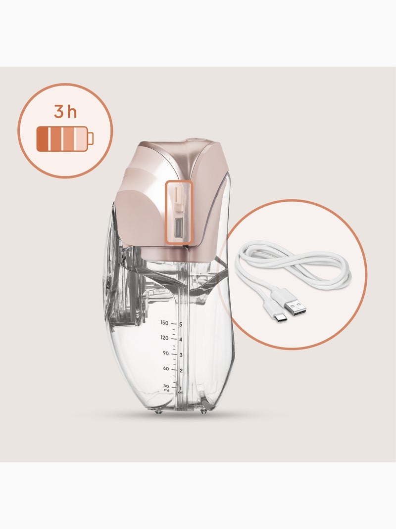 2x LIONELO Fidi Free Slim Handsfree Borstkolf Set - Discreet - 150 ml - 4 Maten - 3u Draadloos Transparant - Kiabi