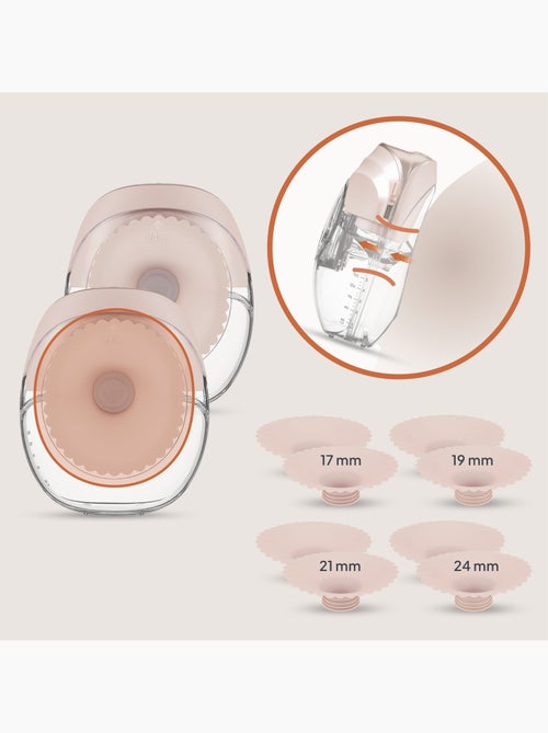 2x LIONELO Fidi Free Slim Handsfree Borstkolf Set - Discreet - 150 ml - 4 Maten - 3u Draadloos - Kiabi 2x LIONELO Fidi Free Slim Handsfree Borstkolf Set - Discreet - 150 ml - 4 Maten - 3u Draadloos - Kiabi