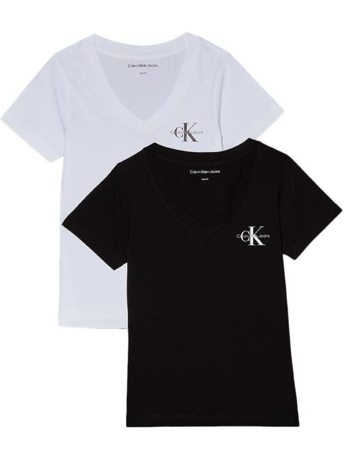 2x T-Shirt Femme Calvin Klein Jeans - Kiabi 2x T-Shirt Femme Calvin Klein Jeans - Kiabi