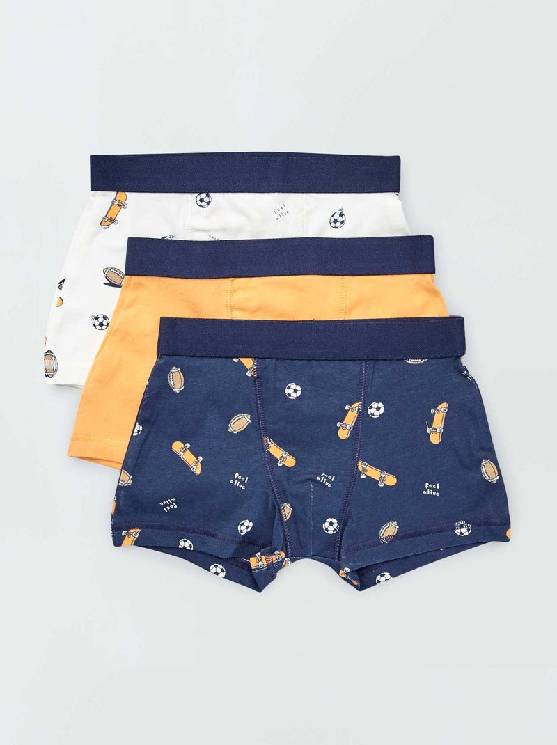 3 boxershorts BLAUW - Kiabi