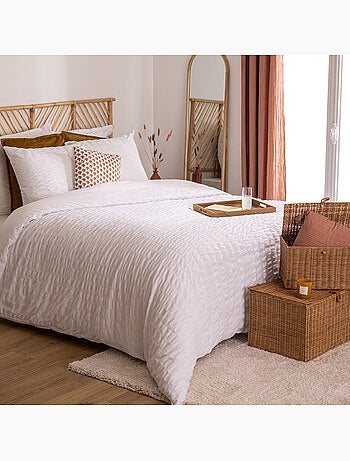 3-delige beddenset met geplooide strepen