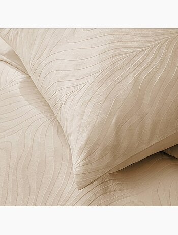 3-delige beddenset van gewafeld fluweel met golvend patroon: dekbedovertrek + kussenslopen
