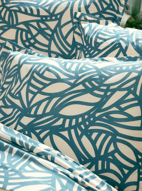 3-delige beddenset van plantaardig katoen met geometrisch patroon: dekbedovertrek + kussenslopen - Kiabi 3-delige beddenset van plantaardig katoen met geometrisch patroon: dekbedovertrek + kussenslopen - Kiabi