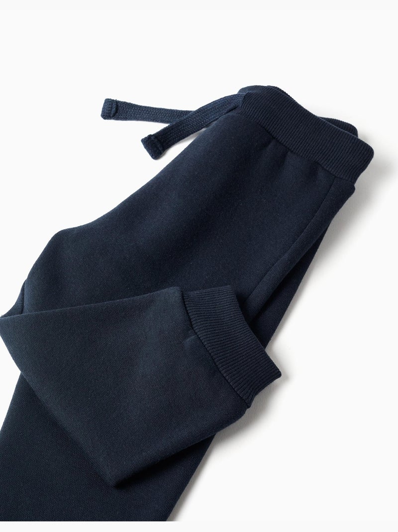 3-Delige joggingpak met geruwde binnenkant Donkerblauw - Kiabi
