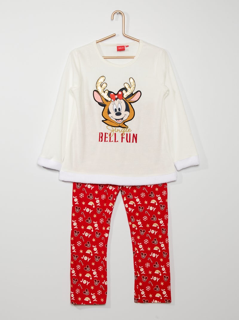 3-delige pyjama met Mickey-print Beige - Kiabi