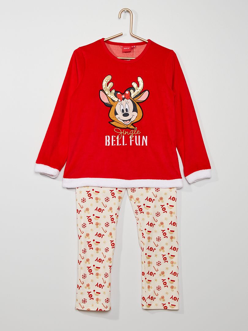 3-delige pyjama met Mickey-print ROOD - Kiabi
