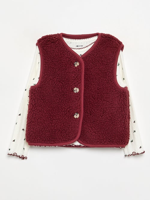3-delige pyjamaset - T-shirt + broek + mouwloos vest - Kiabi