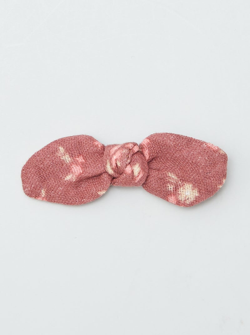 3 haarklemmetjes met strikje ROSE - Kiabi