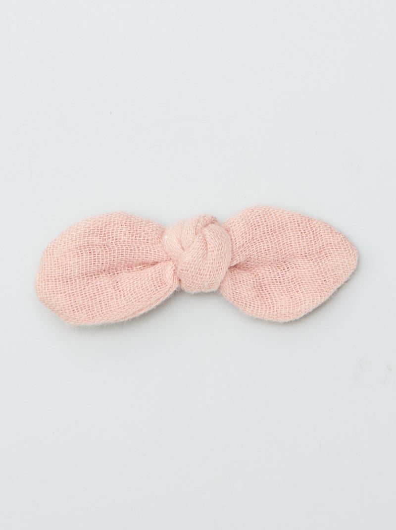 3 haarklemmetjes met strikje ROSE - Kiabi
