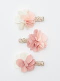 3 haarspelden met bloemen ROSE - Kiabi