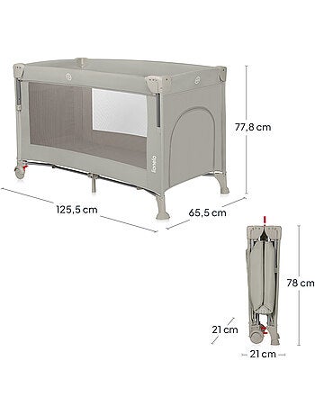3-in-1 co-sleeper LIONELO Ellen – Reisbedje – Babybox – Matras met hoge dichtheid – Wieltjes