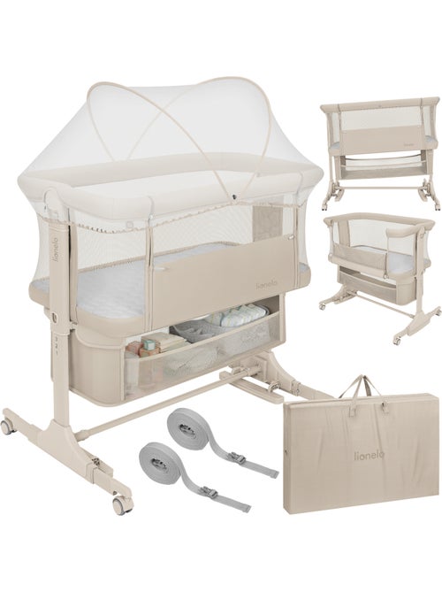 3-in-1 co-sleepingbed LIONELO Jodie - Wieg - In hoogte en hellingshoek verstelbaar - Kiabi 3-in-1 co-sleepingbed LIONELO Jodie - Wieg - In hoogte en hellingshoek verstelbaar - Kiabi