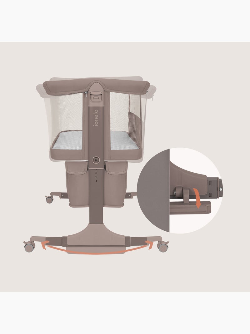 3-in-1 co-sleepingbed LIONELO Jodie - Wieg - In hoogte en hellingshoek verstelbaar Taupe - Kiabi