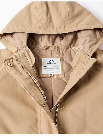 3-in-1 gewatteerde parka met capuchon