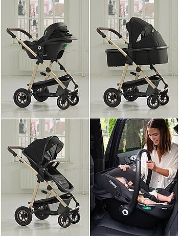 3-in-1 Kinderwagen LIONELO Amber - 0-22 kg - Set kinderwagen, reiswieg, autostoeltje en accessoires