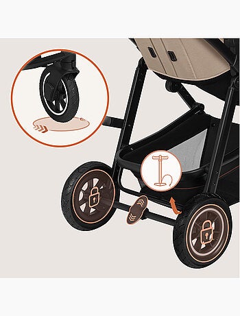 3-in-1 Kinderwagen LIONELO Amber - 0-22 kg - Set kinderwagen, reiswieg, autostoeltje en accessoires