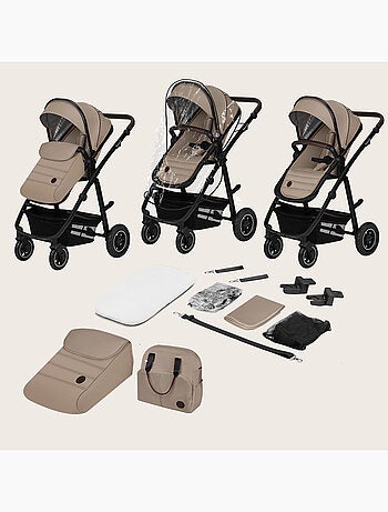 3-in-1 Kinderwagen LIONELO Amber - 0-22 kg - Set kinderwagen, reiswieg, autostoeltje en accessoires