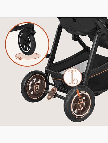3-in-1 Kinderwagen LIONELO Amber - 0-22 kg - Set kinderwagen, reiswieg, autostoeltje en accessoires