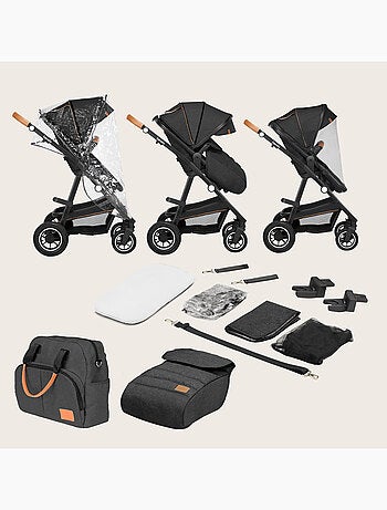3-in-1 Kinderwagen LIONELO Amber - 0-22 kg - Set kinderwagen, reiswieg, autostoeltje en accessoires