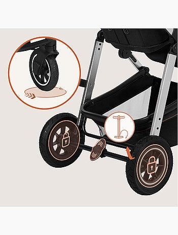 3-in-1 Kinderwagen LIONELO Amber - 0-22 kg - Set kinderwagen, reiswieg, autostoeltje en accessoires