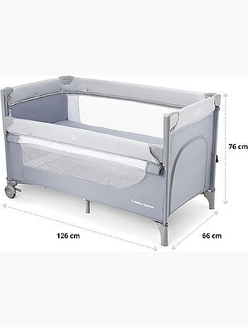 3-in-1 reisbedje closely met commode, matras en draagtas