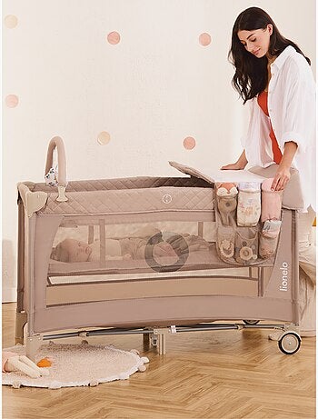 3-in-1 reisbedje LIONELO Flower – Babybox – 0-36 maanden – Snel opvouwbaar – Wieltjes