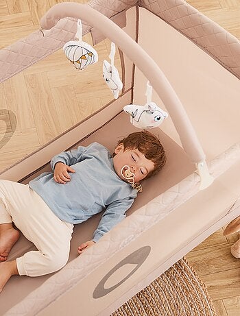 3-in-1 reisbedje LIONELO Flower – Babybox – 0-36 maanden – Snel opvouwbaar – Wieltjes