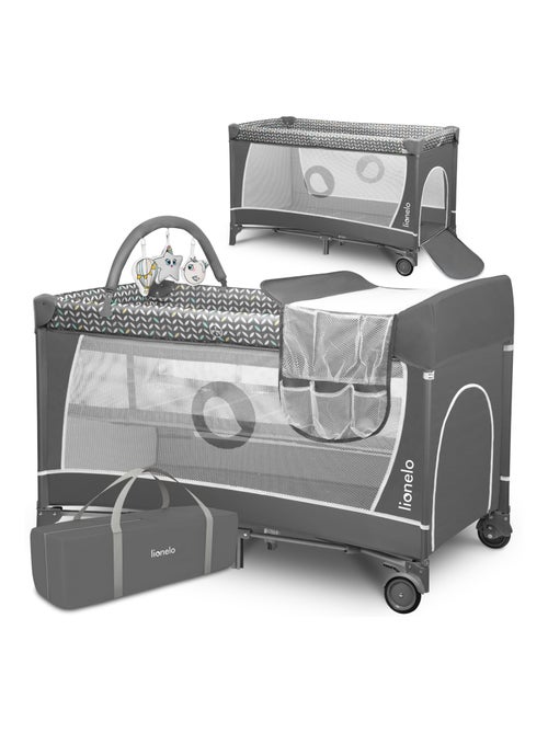 3-in-1 reisbedje LIONELO Flower – Babybox – 0-36 maanden – Snel opvouwbaar – Wieltjes - Kiabi 3-in-1 reisbedje LIONELO Flower – Babybox – 0-36 maanden – Snel opvouwbaar – Wieltjes - Kiabi