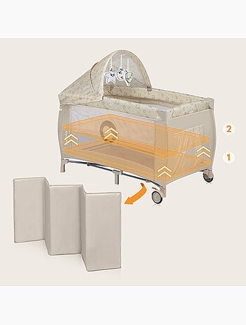 3-in-1 reisbedje LIONELO Sven Plus – Babybox – 0-36 maanden – Verschoontafel – Klamboe