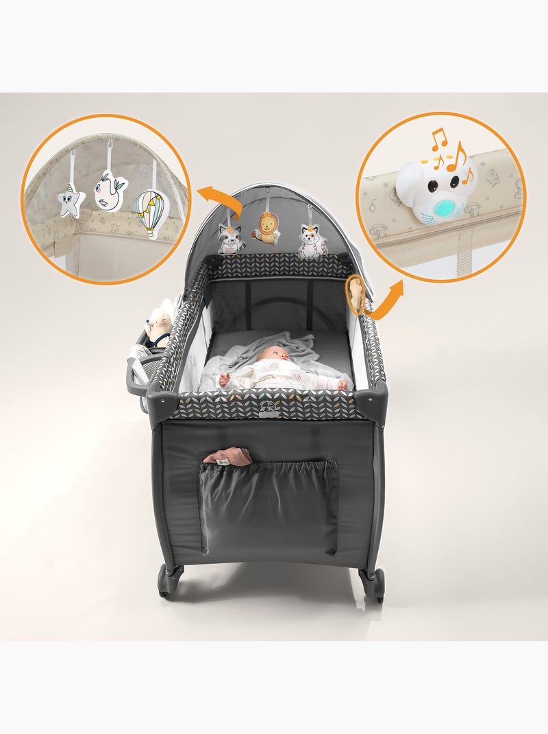 3-in-1 reisbedje LIONELO Sven Plus – Babybox – 0-36 maanden – Verschoontafel – Klamboe Beige - Kiabi